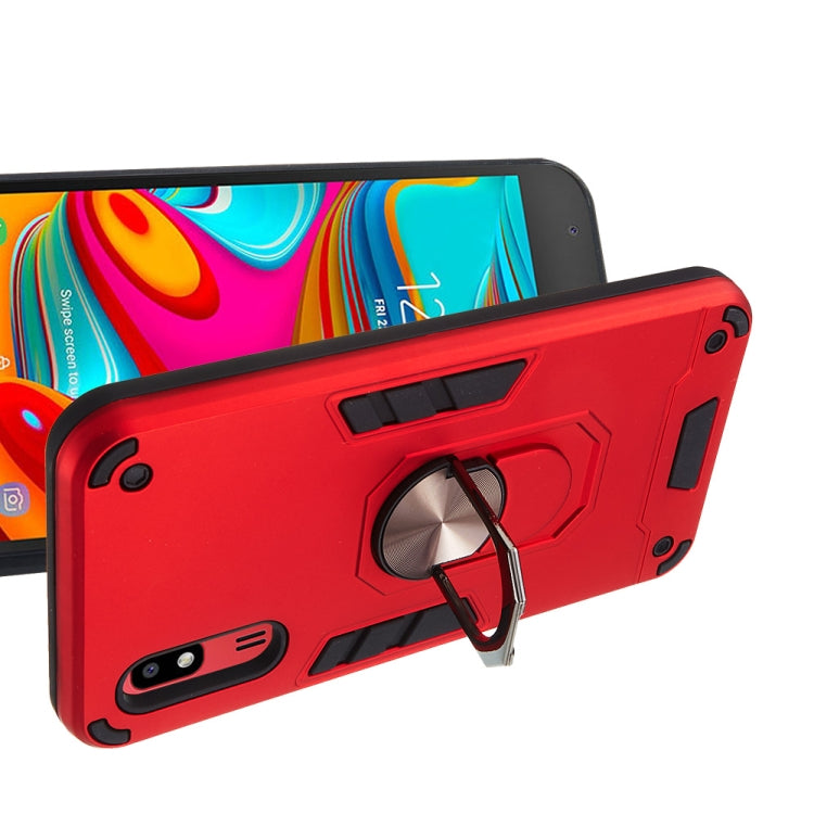For Samsung Galaxy A2 Core 2 in 1 Armour Series PC + TPU Protective Case with Ring Holder