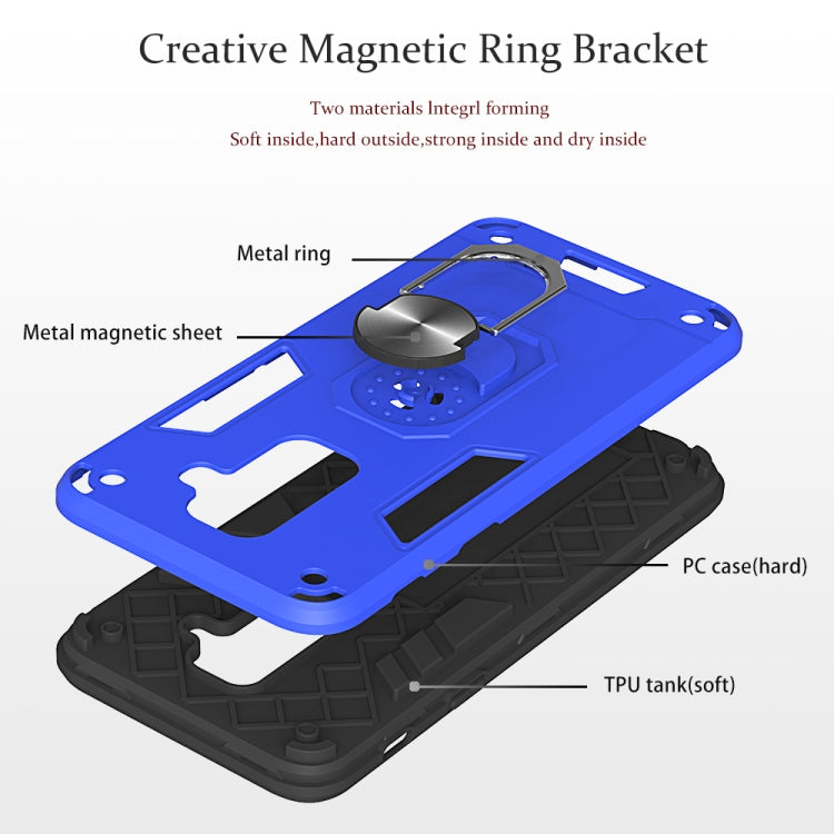For Samsung Galaxy A6+ (2018) 2 in 1 Armour Series PC + TPU Protective Case with Ring Holder
