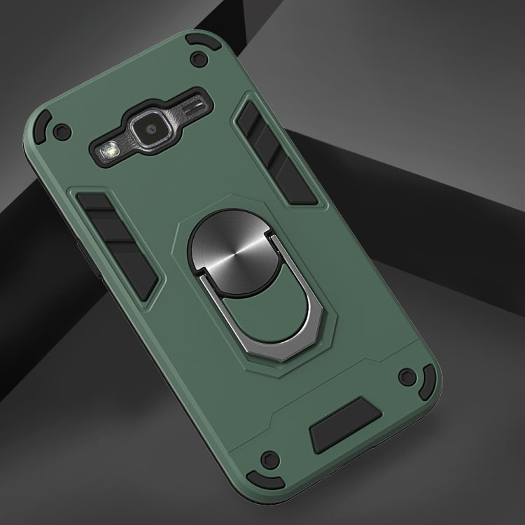 For Samsung Galaxy J2 2 in 1 Armour Series PC + TPU Protective Case with Ring Holder