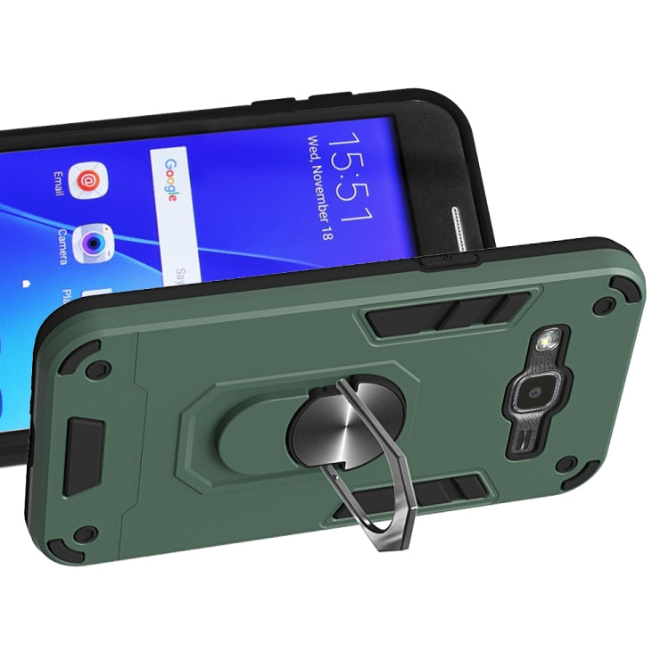 For Samsung Galaxy J2 2 in 1 Armour Series PC + TPU Protective Case with Ring Holder