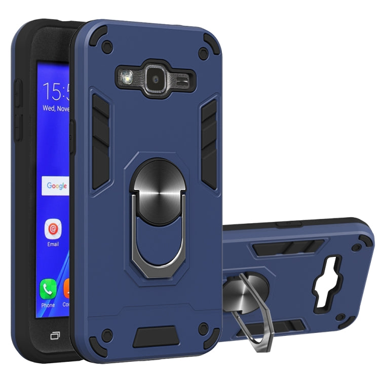 For Samsung Galaxy J2 2 in 1 Armour Series PC + TPU Protective Case with Ring Holder