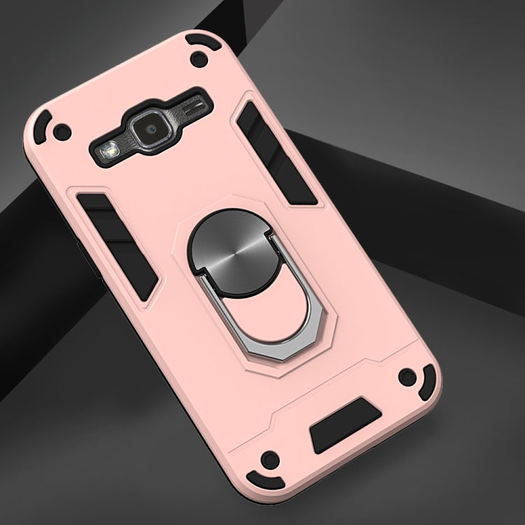 For Samsung Galaxy J2 2 in 1 Armour Series PC + TPU Protective Case with Ring Holder