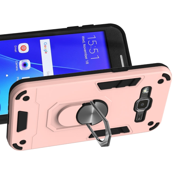 For Samsung Galaxy J2 2 in 1 Armour Series PC + TPU Protective Case with Ring Holder