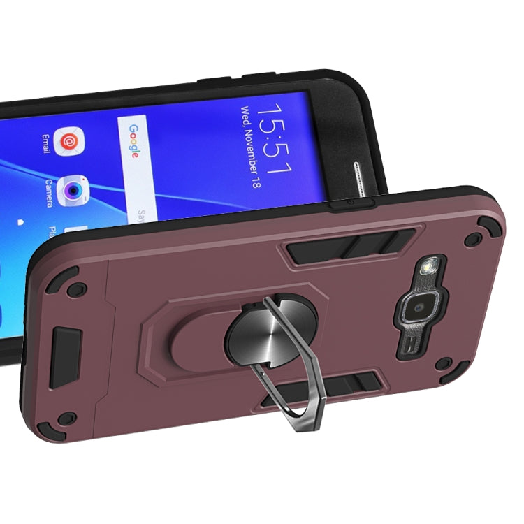 For Samsung Galaxy J2 2 in 1 Armour Series PC + TPU Protective Case with Ring Holder