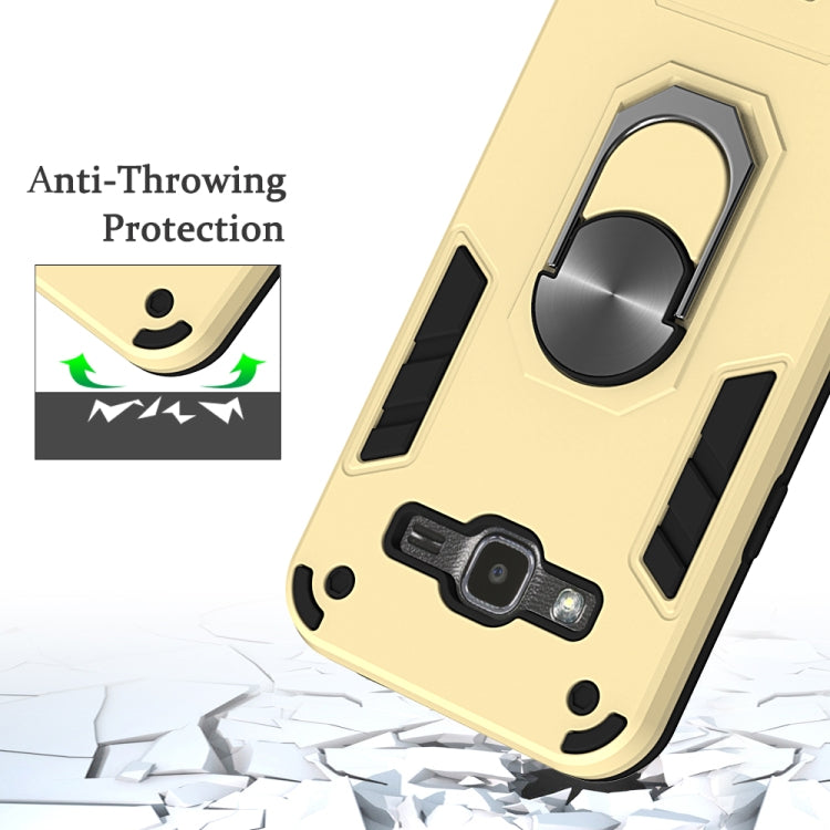 For Samsung Galaxy J2 2 in 1 Armour Series PC + TPU Protective Case with Ring Holder