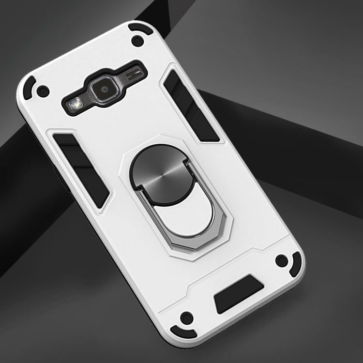 For Samsung Galaxy J2 2 in 1 Armour Series PC + TPU Protective Case with Ring Holder