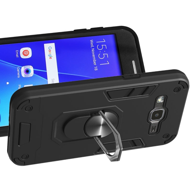 For Samsung Galaxy J2 2 in 1 Armour Series PC + TPU Protective Case with Ring Holder