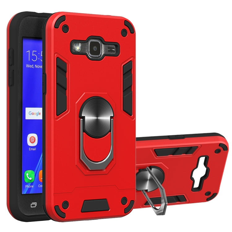 For Samsung Galaxy J2 2 in 1 Armour Series PC + TPU Protective Case with Ring Holder