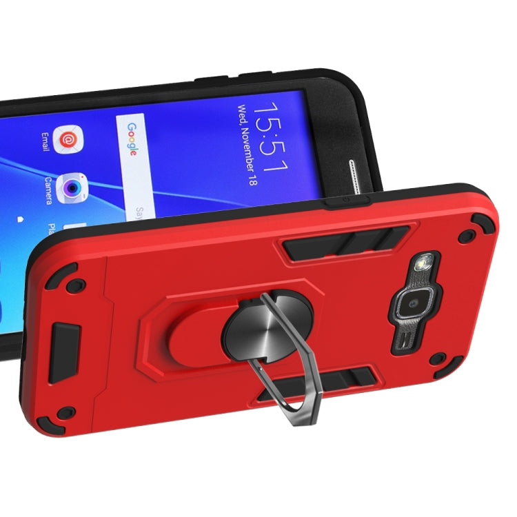 For Samsung Galaxy J2 2 in 1 Armour Series PC + TPU Protective Case with Ring Holder