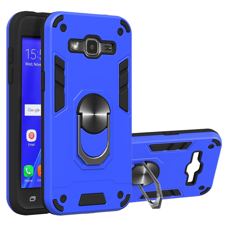 For Samsung Galaxy J2 2 in 1 Armour Series PC + TPU Protective Case with Ring Holder