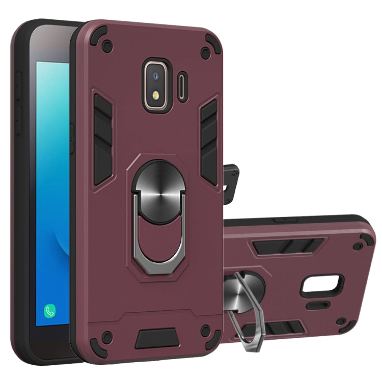 For Samsung Galaxy J2 Core 2 in 1 Armour Series PC + TPU Protective Case with Ring Holder