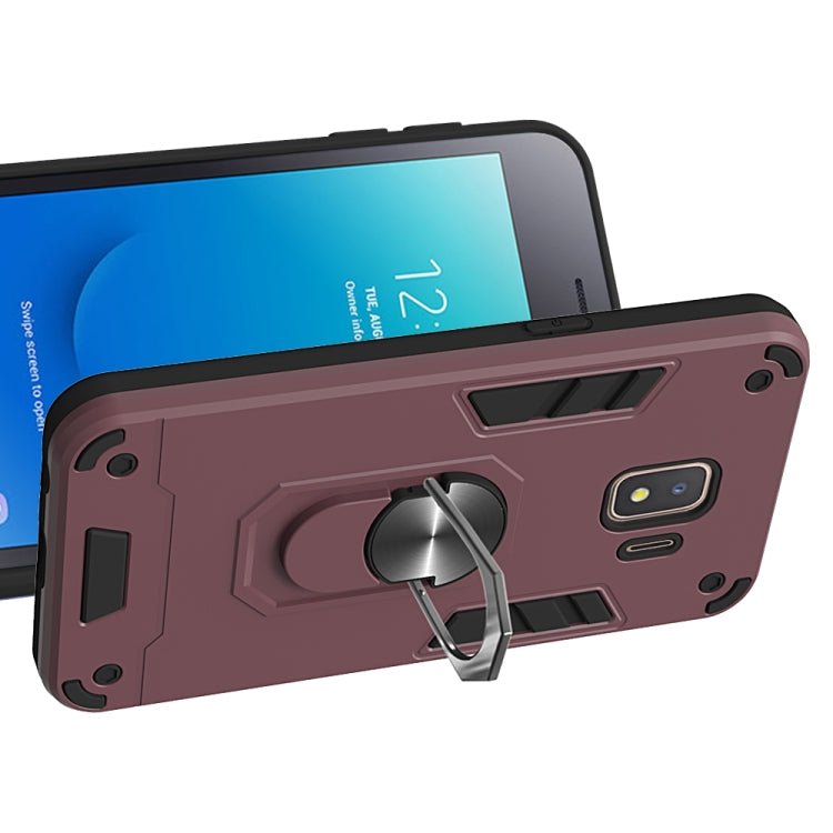 For Samsung Galaxy J2 Core 2 in 1 Armour Series PC + TPU Protective Case with Ring Holder