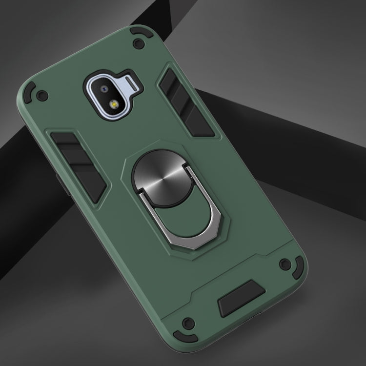 For Samsung Galaxy J2 Pro (2018) 2 in 1 Armour Series PC + TPU Protective Case with Ring Holder