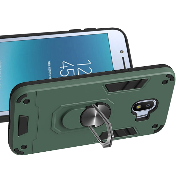 For Samsung Galaxy J2 Pro (2018) 2 in 1 Armour Series PC + TPU Protective Case with Ring Holder