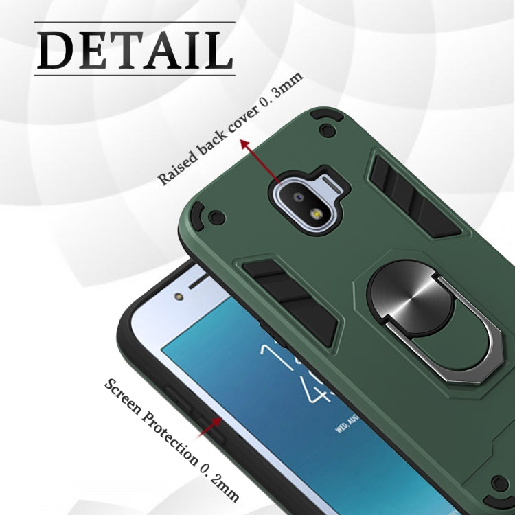 For Samsung Galaxy J2 Pro (2018) 2 in 1 Armour Series PC + TPU Protective Case with Ring Holder