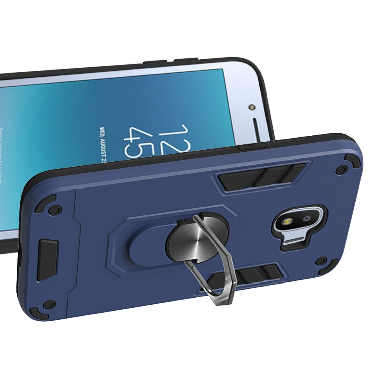 For Samsung Galaxy J2 Pro (2018) 2 in 1 Armour Series PC + TPU Protective Case with Ring Holder