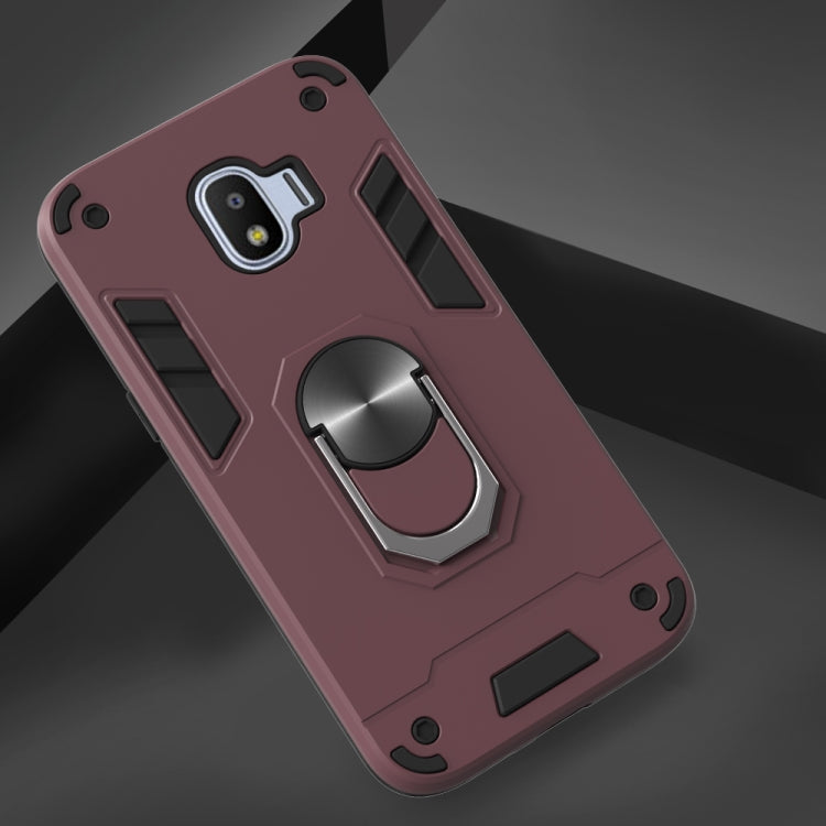 For Samsung Galaxy J2 Pro (2018) 2 in 1 Armour Series PC + TPU Protective Case with Ring Holder