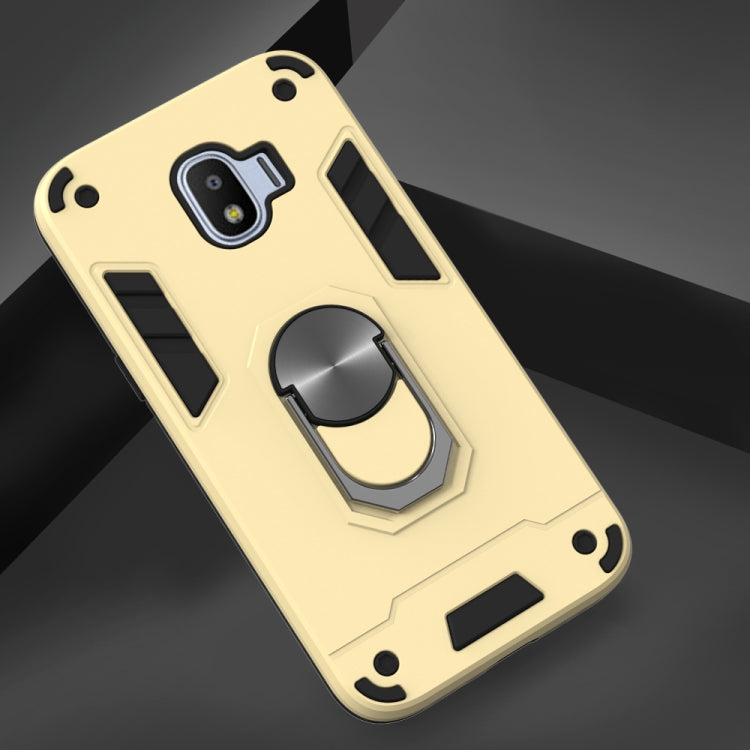 For Samsung Galaxy J2 Pro (2018) 2 in 1 Armour Series PC + TPU Protective Case with Ring Holder