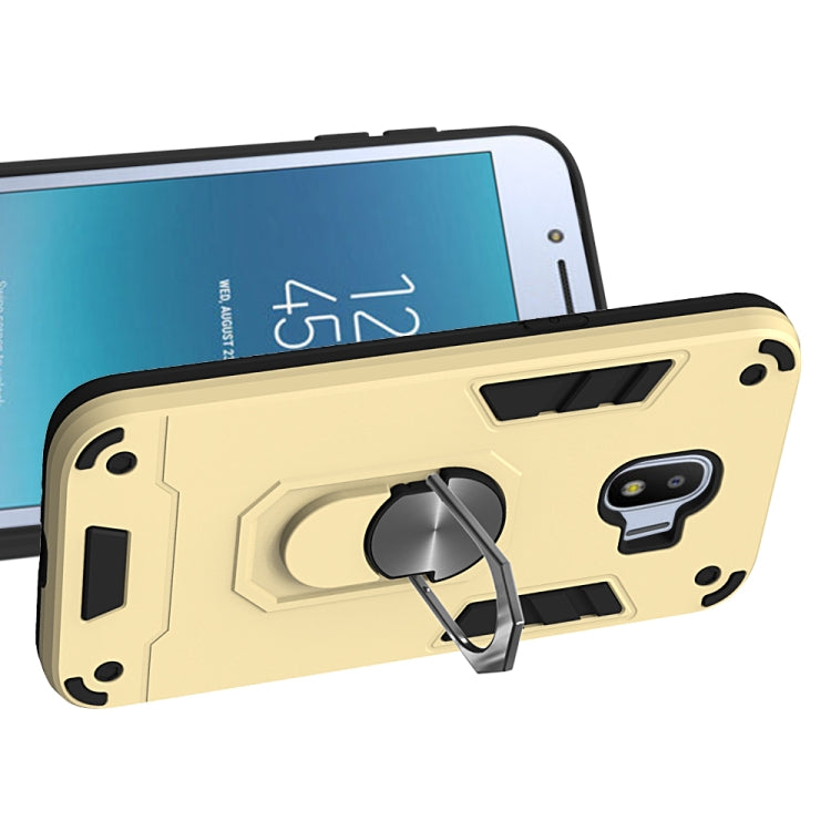 For Samsung Galaxy J2 Pro (2018) 2 in 1 Armour Series PC + TPU Protective Case with Ring Holder