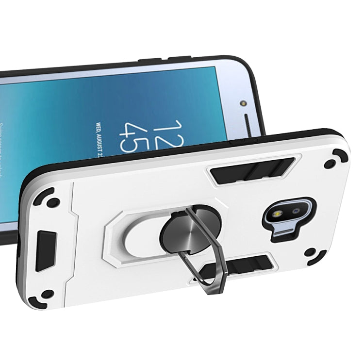 For Samsung Galaxy J2 Pro (2018) 2 in 1 Armour Series PC + TPU Protective Case with Ring Holder