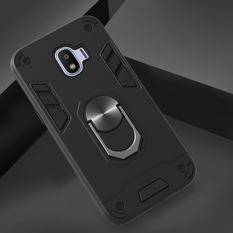 For Samsung Galaxy J2 Pro (2018) 2 in 1 Armour Series PC + TPU Protective Case with Ring Holder