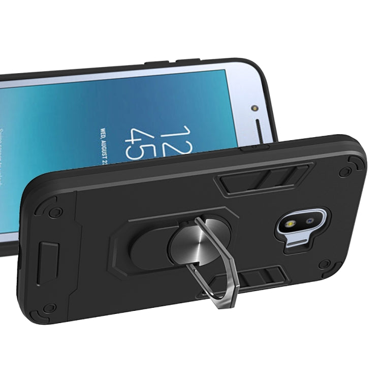 For Samsung Galaxy J2 Pro (2018) 2 in 1 Armour Series PC + TPU Protective Case with Ring Holder