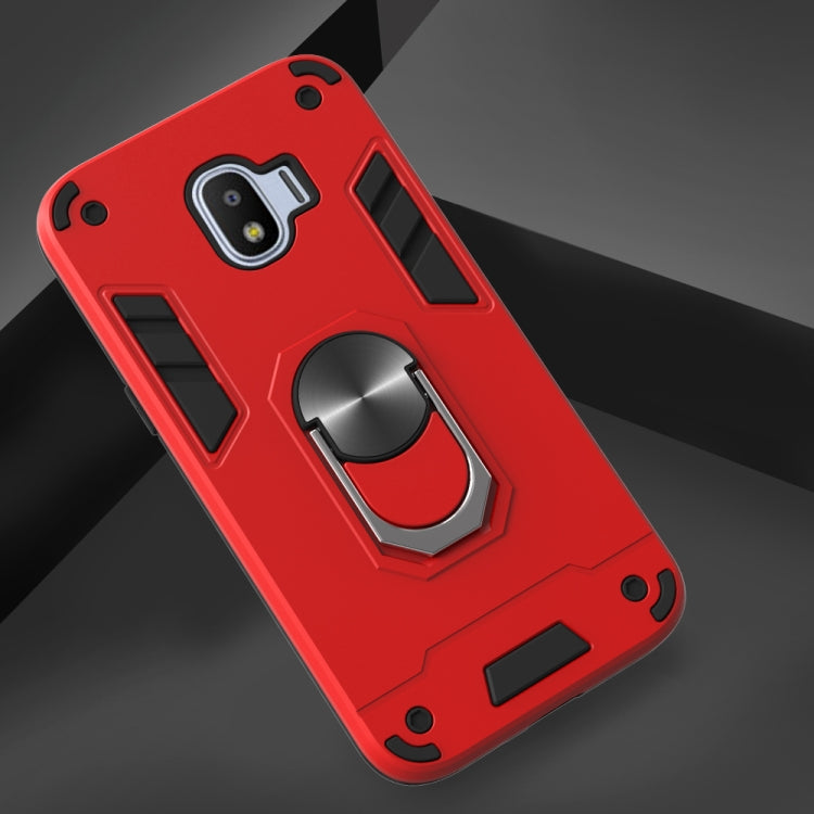 For Samsung Galaxy J2 Pro (2018) 2 in 1 Armour Series PC + TPU Protective Case with Ring Holder