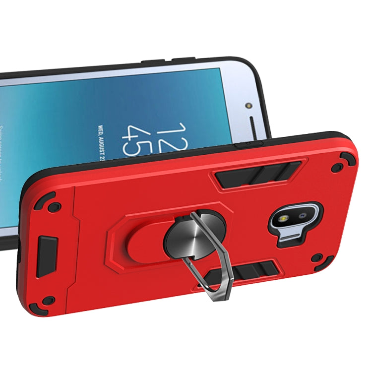 For Samsung Galaxy J2 Pro (2018) 2 in 1 Armour Series PC + TPU Protective Case with Ring Holder