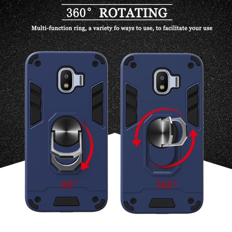 For Samsung Galaxy J2 Pro (2018) 2 in 1 Armour Series PC + TPU Protective Case with Ring Holder
