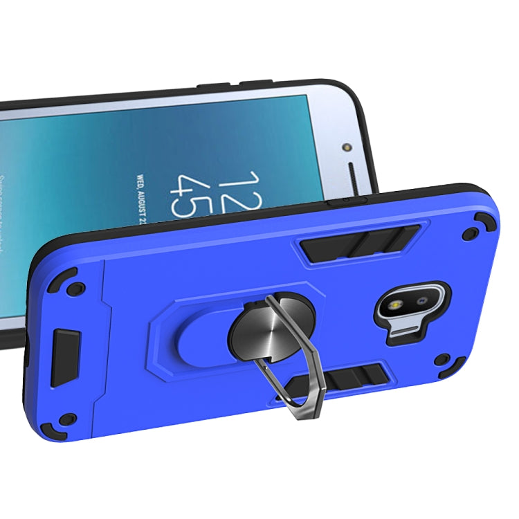 For Samsung Galaxy J2 Pro (2018) 2 in 1 Armour Series PC + TPU Protective Case with Ring Holder