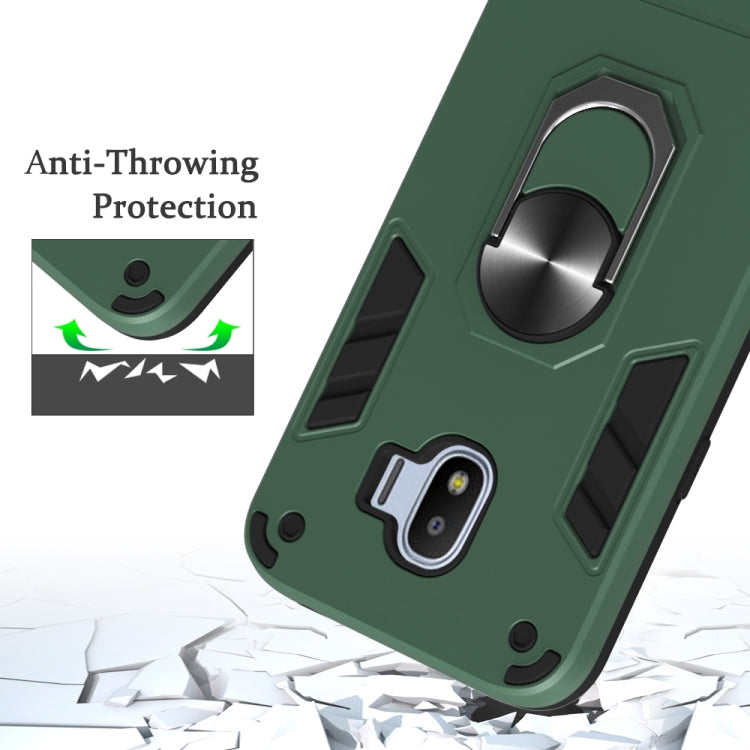 For Samsung Galaxy J2 Pro (2018) 2 in 1 Armour Series PC + TPU Protective Case with Ring Holder