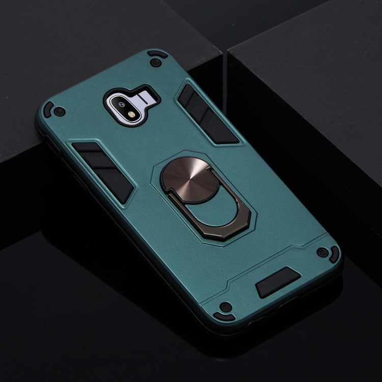 For Samsung Galaxy J4 (2018) 2 in 1 Armour Series PC + TPU Protective Case with Ring Holder