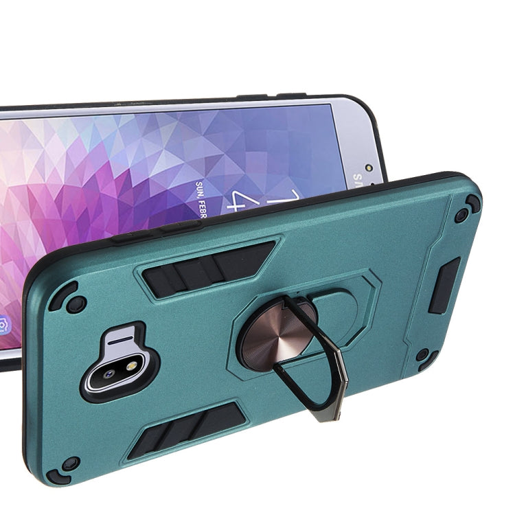 For Samsung Galaxy J4 (2018) 2 in 1 Armour Series PC + TPU Protective Case with Ring Holder