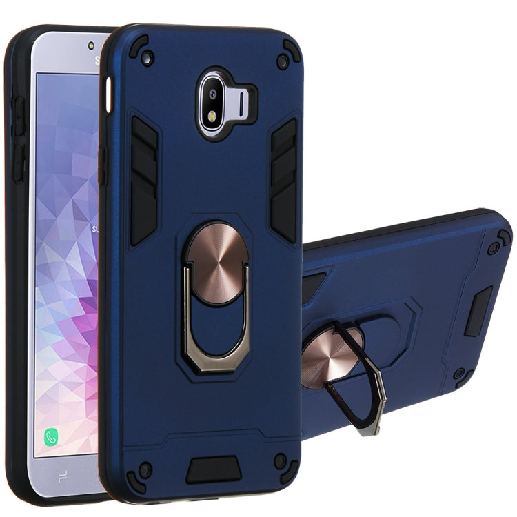 For Samsung Galaxy J4 (2018) 2 in 1 Armour Series PC + TPU Protective Case with Ring Holder