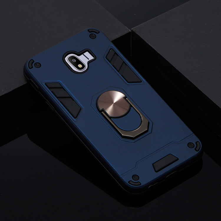 For Samsung Galaxy J4 (2018) 2 in 1 Armour Series PC + TPU Protective Case with Ring Holder