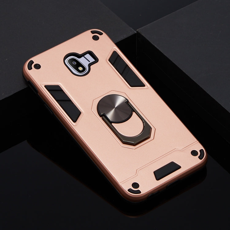 For Samsung Galaxy J4 (2018) 2 in 1 Armour Series PC + TPU Protective Case with Ring Holder