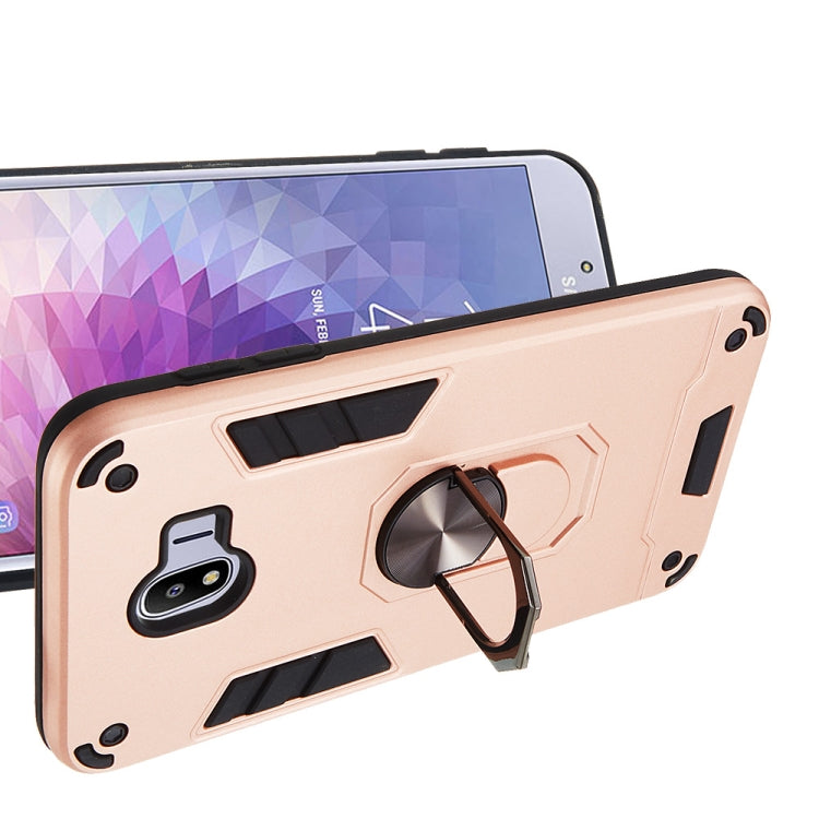 For Samsung Galaxy J4 (2018) 2 in 1 Armour Series PC + TPU Protective Case with Ring Holder