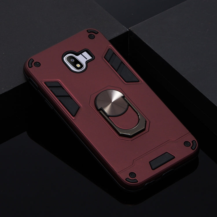 For Samsung Galaxy J4 (2018) 2 in 1 Armour Series PC + TPU Protective Case with Ring Holder