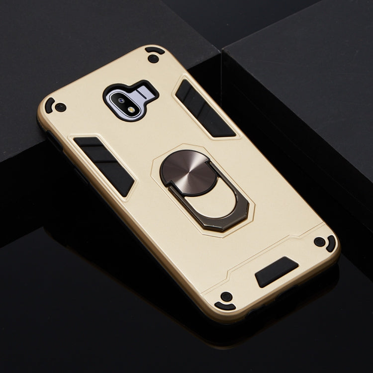 For Samsung Galaxy J4 (2018) 2 in 1 Armour Series PC + TPU Protective Case with Ring Holder