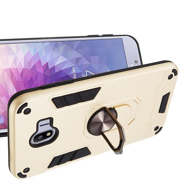 For Samsung Galaxy J4 (2018) 2 in 1 Armour Series PC + TPU Protective Case with Ring Holder