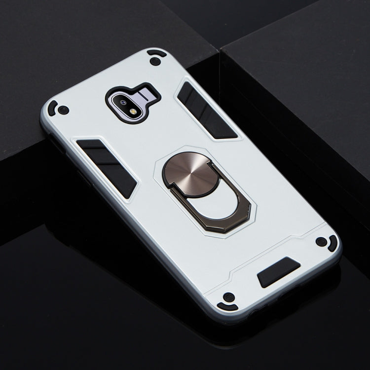 For Samsung Galaxy J4 (2018) 2 in 1 Armour Series PC + TPU Protective Case with Ring Holder
