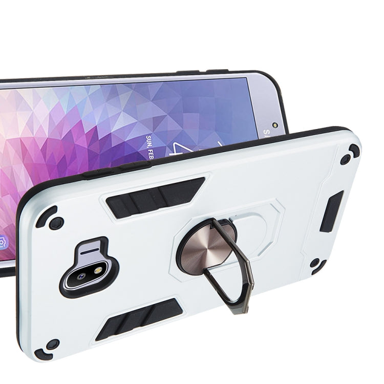 For Samsung Galaxy J4 (2018) 2 in 1 Armour Series PC + TPU Protective Case with Ring Holder