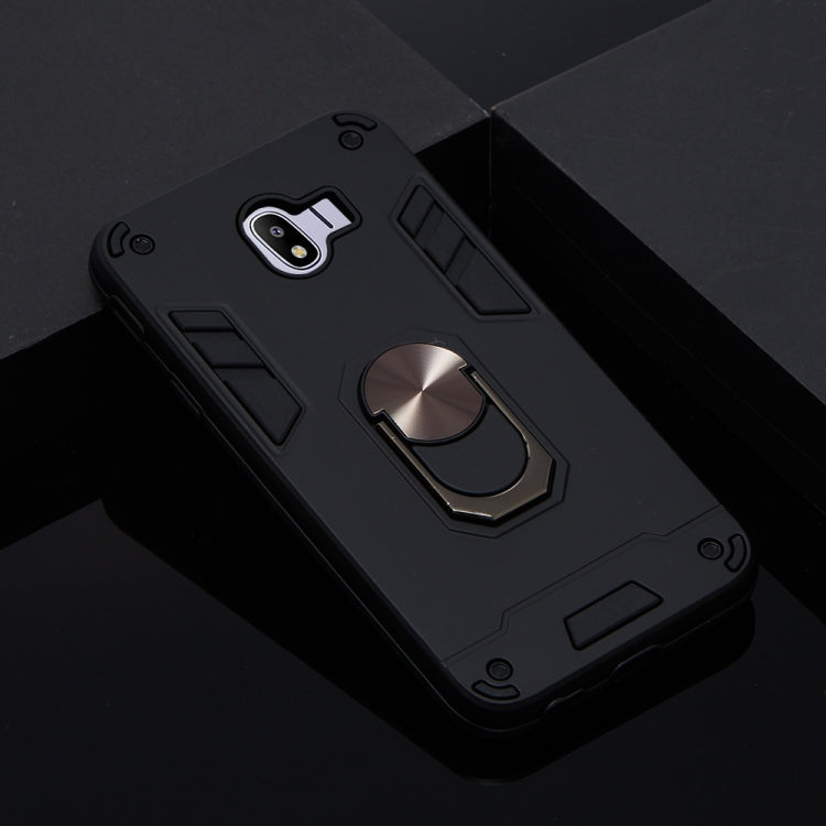 For Samsung Galaxy J4 (2018) 2 in 1 Armour Series PC + TPU Protective Case with Ring Holder