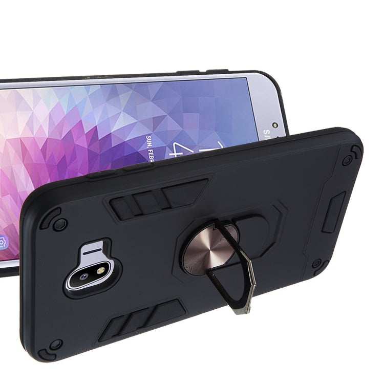 For Samsung Galaxy J4 (2018) 2 in 1 Armour Series PC + TPU Protective Case with Ring Holder