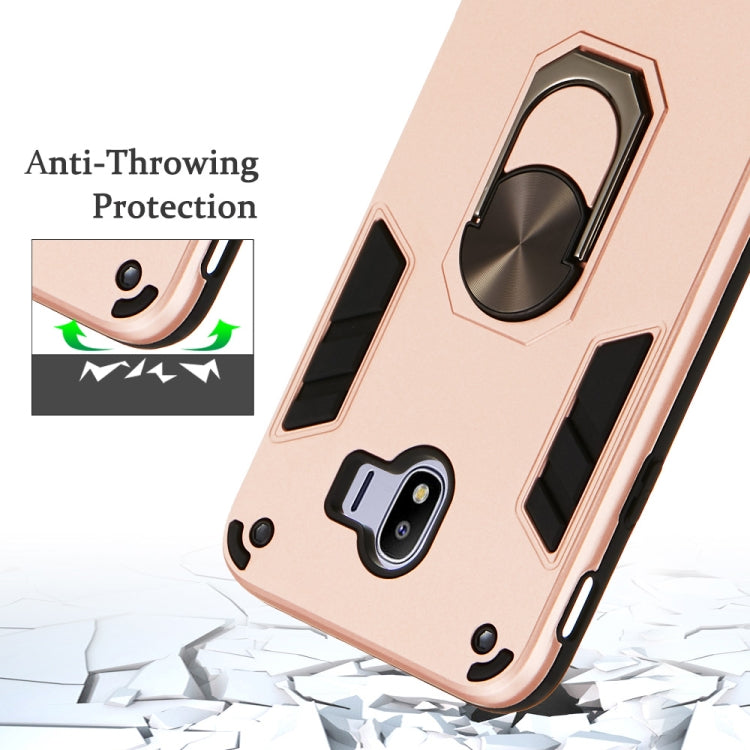 For Samsung Galaxy J4 (2018) 2 in 1 Armour Series PC + TPU Protective Case with Ring Holder