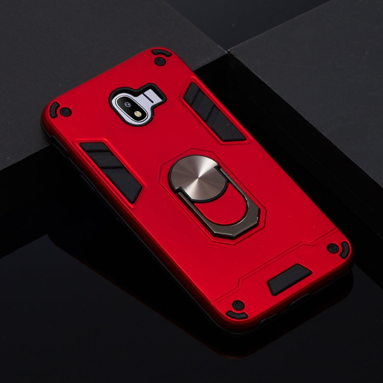 For Samsung Galaxy J4 (2018) 2 in 1 Armour Series PC + TPU Protective Case with Ring Holder