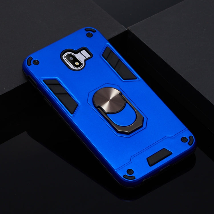 For Samsung Galaxy J4 (2018) 2 in 1 Armour Series PC + TPU Protective Case with Ring Holder