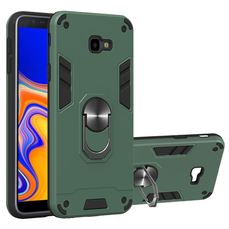 For Samsung Galaxy J4+ 2 in 1 Armour Series PC + TPU Protective Case with Ring Holder