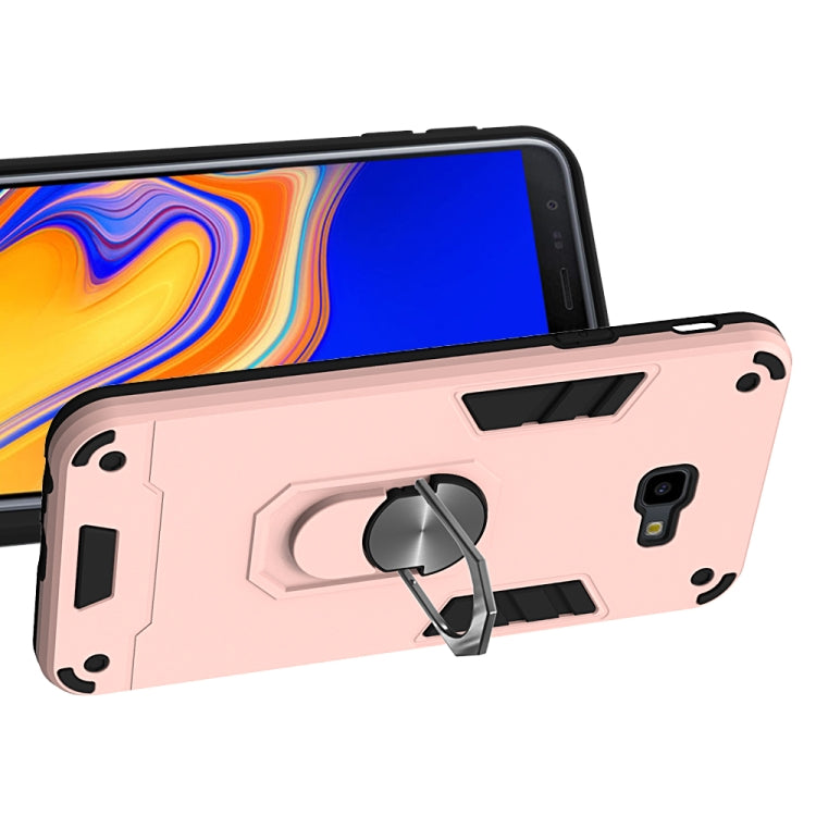 For Samsung Galaxy J4+ 2 in 1 Armour Series PC + TPU Protective Case with Ring Holder