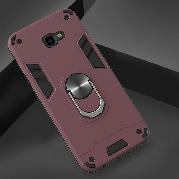 For Samsung Galaxy J4+ 2 in 1 Armour Series PC + TPU Protective Case with Ring Holder